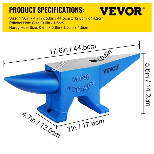 Nicovală vevor 20 kg, oțel turnat