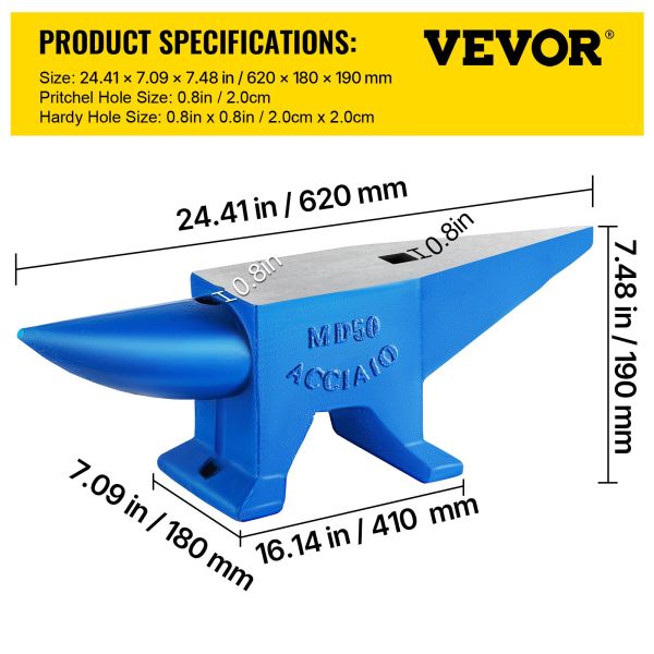 Nicovală vevor 48 kg (105 lb), oțel turnat