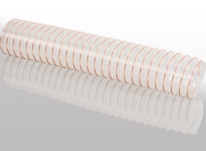 Furtun PU evacuare transparent | 100mm/0.6mm P1NPU A (20m)