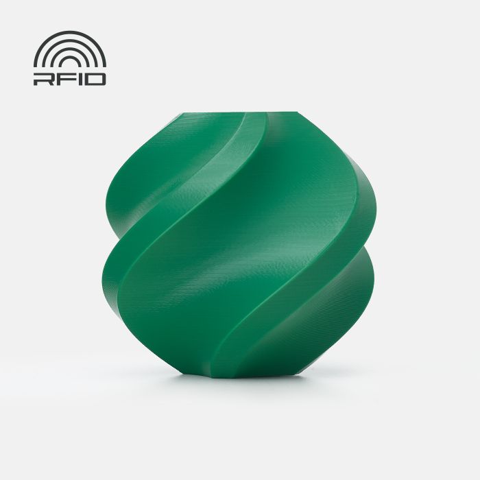 Filament Bambu Lab PLA Basic — Mistletoe Green (10502), 1 kg, fără bobină (Refill)