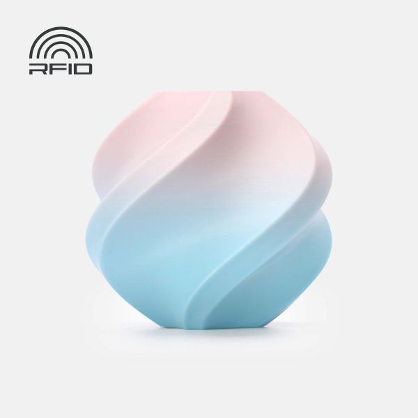 Filament Bambu Lab PLA Basic Gradient — Cotton Candy Cloud (10907), 1 kg, cu bobină