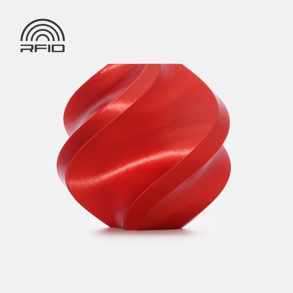 Filament Bambu Lab PLA Silk+ — Candy Red (13205), 1 kg, cu bobină