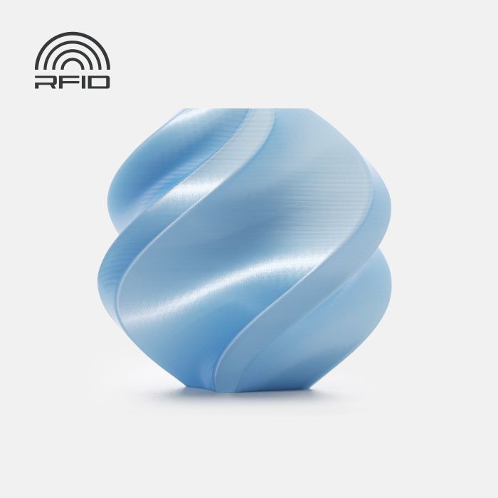 Filament Bambu Lab PLA Silk+ — Baby Blue (13603), 1 kg, cu bobină