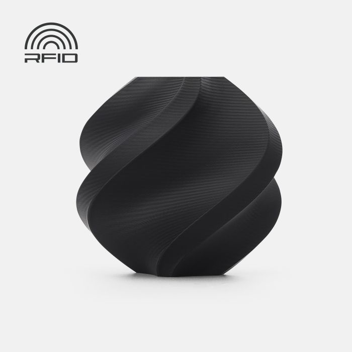 Filament Bambu Lab PLA Pure — Absolute Black (17101), 1 kg, fără bobină (Refill)
