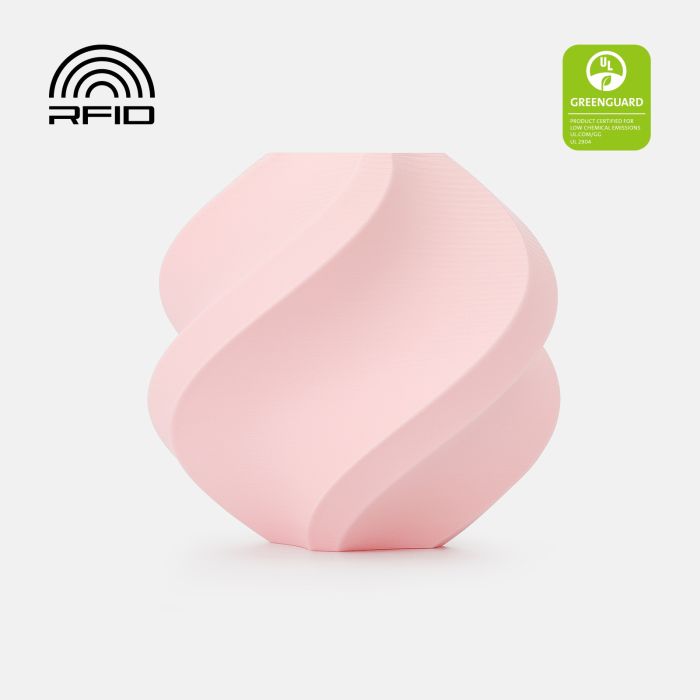 Filament Bambu Lab PLA Pure — Milky Pink (17200), 1 kg, cu bobină