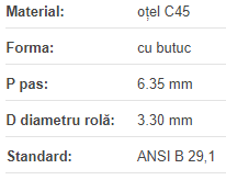 Roata de lant 04A-1 Z=11 ASA25