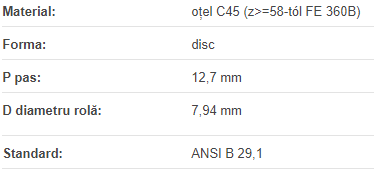 Roata disc pentru lant 08A-1 Z=35 ASA40