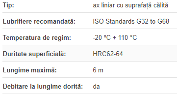 Ax de precizie cilindric calit SF05 DTE