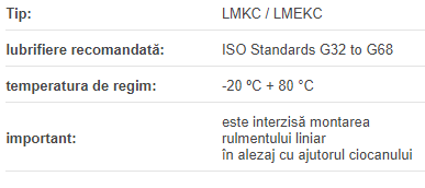Rulment Liniar NLMEKC-16-UU DTE (d=16mm D=26mm L=68mm)