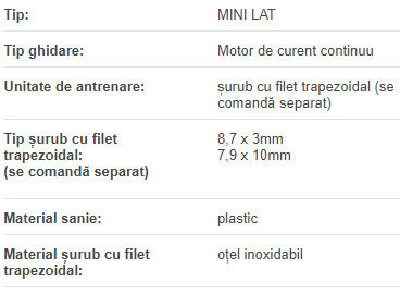Actuator MiniLAT 0,3A 1/12 12V 05N