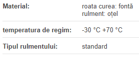 Roata curea pe rulment SPA/2 RE40