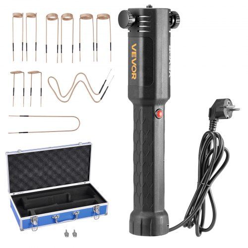 Încălzitor cu inducție VEVOR 1100 W, 230 V, 10 bobine, cu valiză