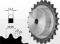 Roata de lant 12B-1 Z=08 calit