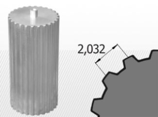 Bara dintata MXL, Z=22, L=140 mm, aluminiu