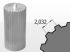 Bara dintata MXL, Z=34, L=140 mm, aluminiu