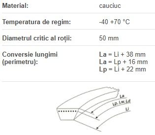 Curea 10x1000 Li, Optibelt